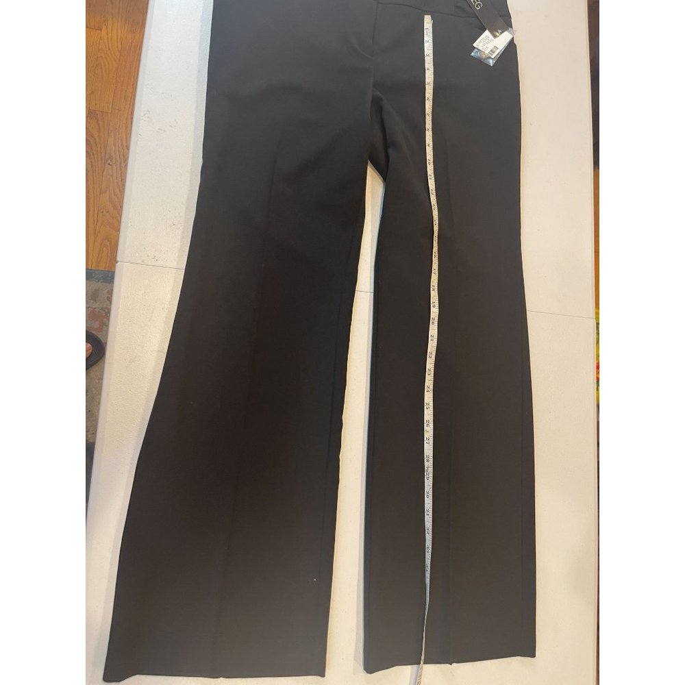 Fashion Bug Womens Dress Pants CW13010984 Wide Leg Front Button Black Size 12 - Picture 7 of 11